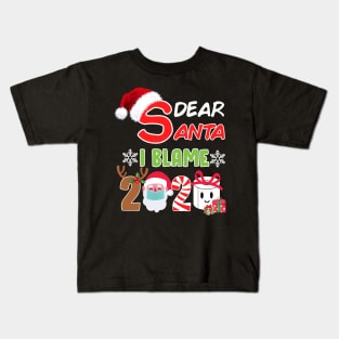 Merry Christmas 2020 Funny Dear Santa I Can Explain Kids T-Shirt